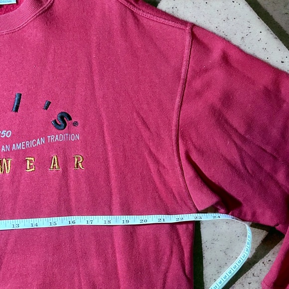 Vintage 90’s Levi’s red pullover sweater Unisex Sz L - Picture 5 of 5